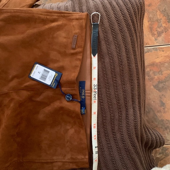 Polo Ralph Lauren Brown Women’s Lamb Suede Pants - Picture 10 of 16